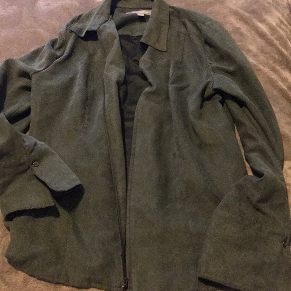 Croft & Borrow green zip up jacket size Large - Picture 2 of 5